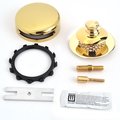 Watco Univ. NuFit Push Pull Bath Stopper w-Grid Strain, Innovator Overflow Silicone, 2-P, Kit, Brass 948700-PP-PB-G-2P